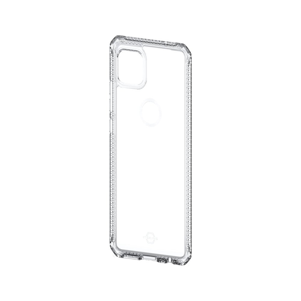 Itskins Hybrid // Clear For Moto One 5g Ace (2021) Usa Version, Protective Phone Case, Slim Hybrid Case, Anti-Yellowing, And Heavy Duty Shockproof Cover, Military Phone Case - Transparent - 4894465462239