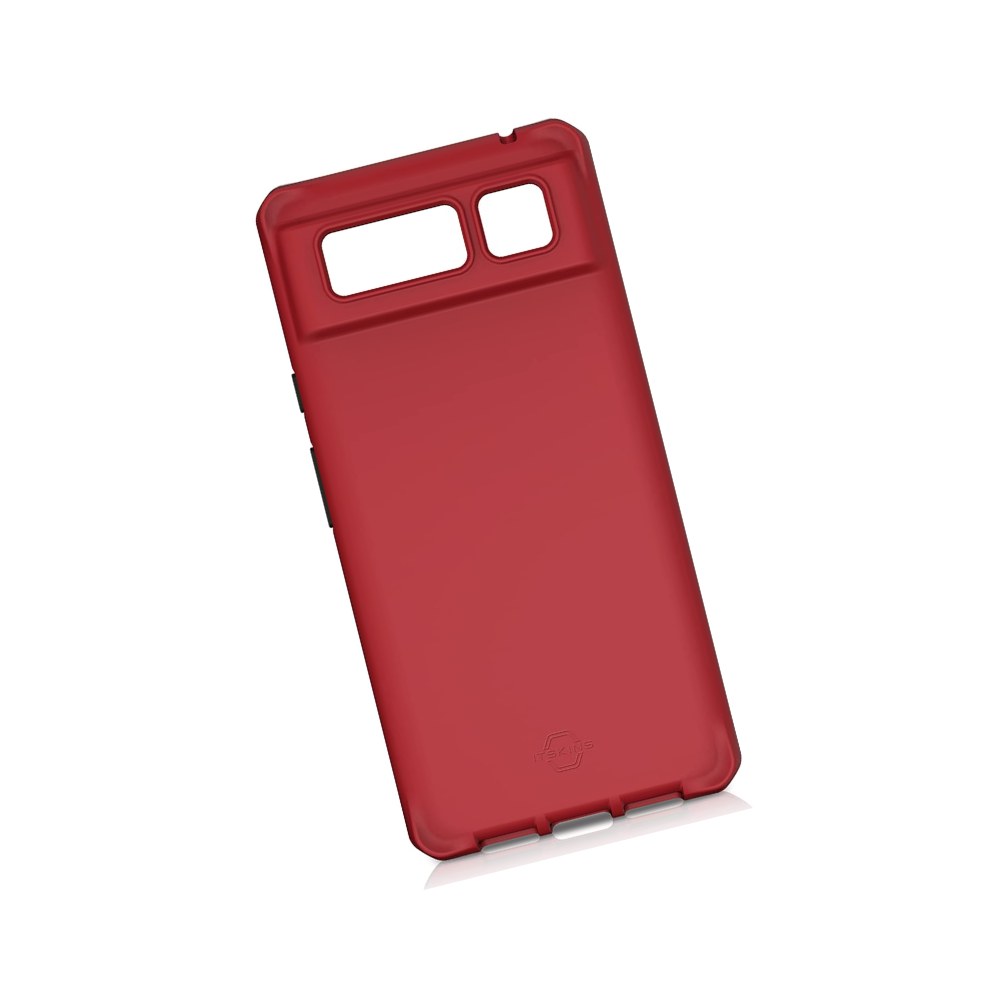 Itskins | Hybrid Silk Protective Phone Case Compatible With Pixel 6, Slim Hybrid Case, Anti-Yellowing, And Heavy Duty Shockproof Cover, Military Phone Case | Chill Red - 888842792846