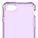 Itskins Spectrum Clear Protective Phone Case Compatible With Iphone Se / 8/7, Slim Hybrid Case, Anti-Yellowing, And Heavy Duty Shockproof Cover, Military Phone Case | Light Purple - 888842587503