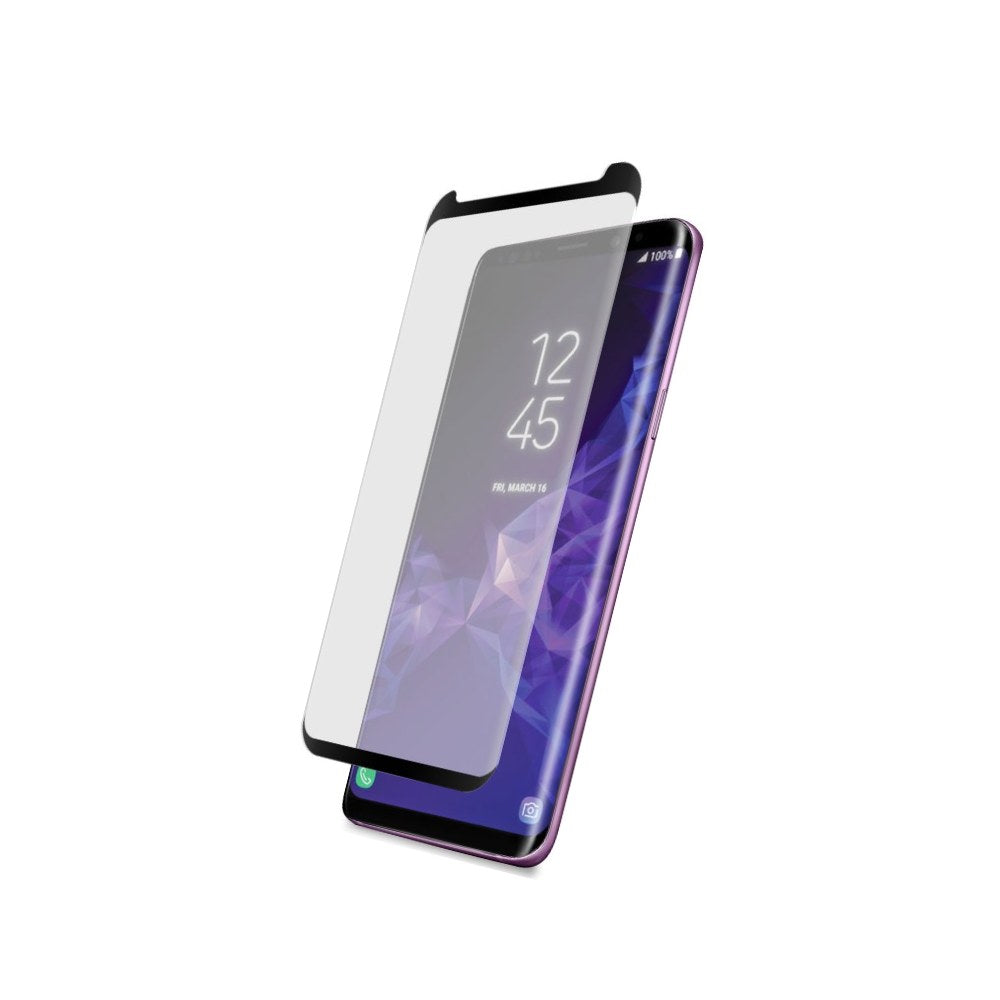 Puregear Samsung Galaxy S9 Hd Clear Curved Glass Screen Protector With Top/Bottom Black Border And Self Alignment Tray, Touch Sensitive, Case Friendly - 818719023469