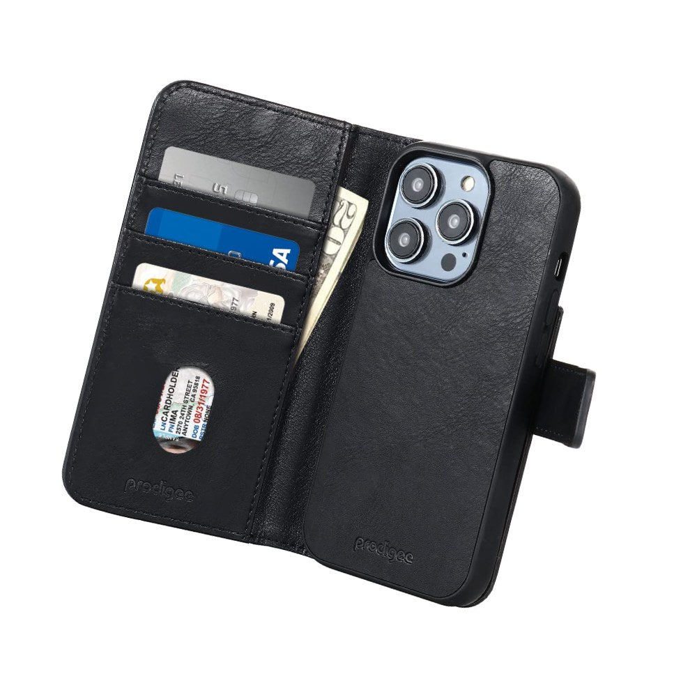 Prodigee Iphone 15 Pro Max Folio + Mag Wallet|Card And Money Holder 2 In 1| Stand Flip Cover|Droptested |Dual Layer Cover| Wireless Charging Compatible| Shockproof |6.7 Inch | - 810023954712