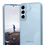 Urban Armor Gear [U] By Uag Designed For Samsung Galaxy S22 Case Clear Blue Cerulean Lucent Slim Fit Lightweight Stylish Transparent Impact Resistant Protective Phone Cover, [6.1 Inch Screen] - 810070368586