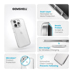 Speck Magsafe Case For Iphone 15 Pro - Drop & Camera Protection, Clear Phone Case, Wireless Charging Compatible, Fits All 6.1 Inch Models - Clear/Clear - 840168535309