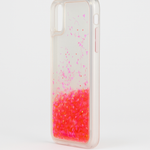 CaseMate iPhone X Protective Case With Pink Liquid Glitter And Glow In The Dark