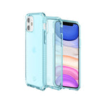 Itskins Spectrum Clear Protective Phone Case Compatible With Apple Iphone 11, Slim Hybrid Case, Anti-Yellowing, And Heavy Duty Shockproof Cover, Military Phone Case | Light Blue - 4894465277000
