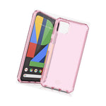 Itskins Spectrum Clear Protective Phone Case Compatible With Google Pixel 4 Xl, Slim Hybrid Case, Anti-Yellowing, And Heavy Duty Shockproof Cover, Military Phone Case | Light Pink - 4894465606121