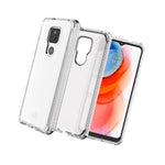Itskins Spectrum // Clear Protective Phone Case Compatible With Moto G Play (2021), Slim Hybrid Case, Anti-Yellowing, And Heavy Duty Shockproof Cover, Military Phone Case - Transparent - 4894465804756