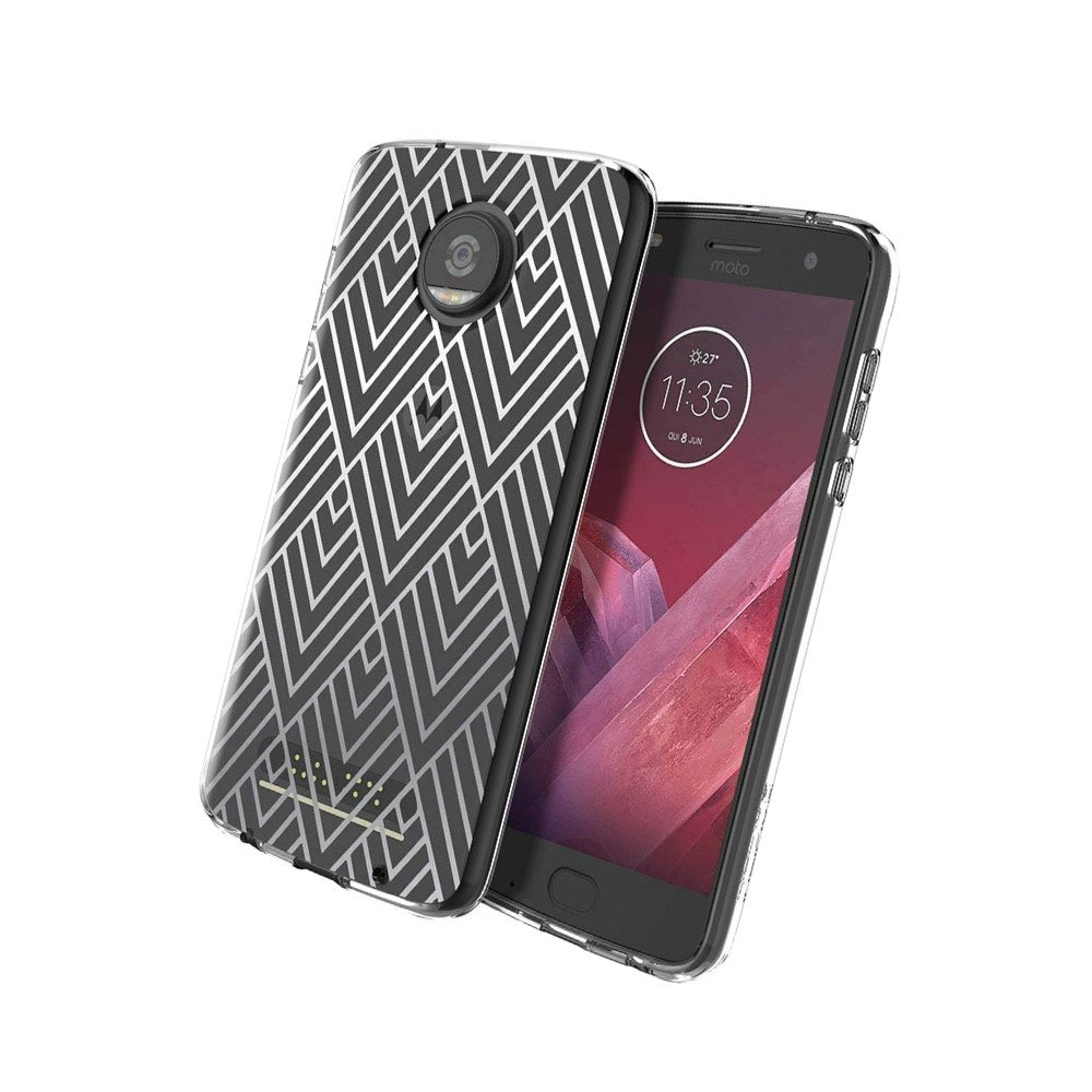 Incipio Design Series Classic Case For Motorola Moto Z2 Play Smartphone - Silver Prism - 191058020567