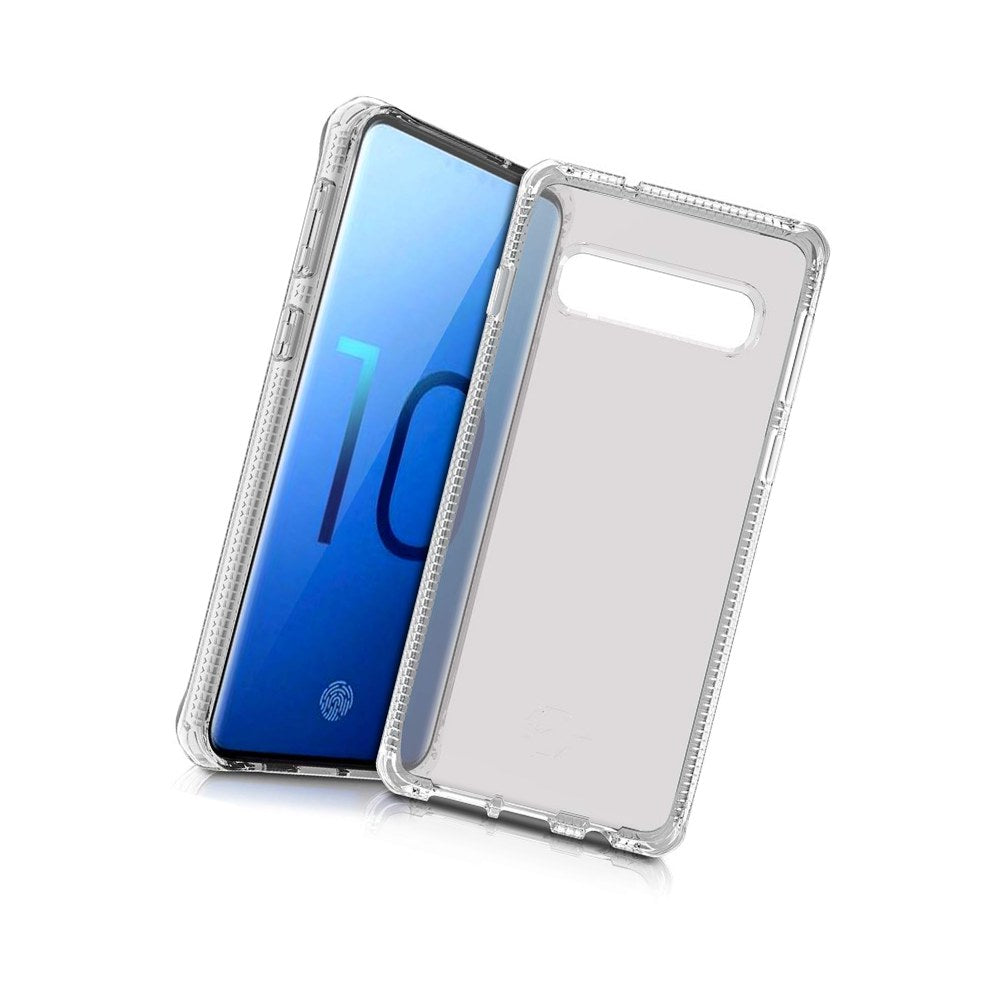 Itskins Spectrum Clear Protective Phone Case Compatible With Samsung Galaxy S10, Slim Hybrid Case, Anti-Yellowing, And Heavy Duty Shockproof Cover, Military Phone Case - Transparent - 4894465867102