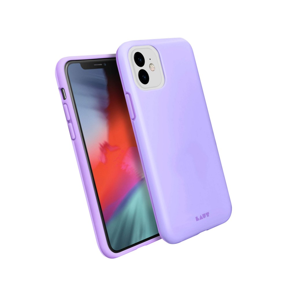 Laut | Huex Pastels For Iphone 11 | Refreshing Pastel Colors | Air Frame Technology | 13ft./ 4m Impact Protection | Easy To Snap On & Off | Qi Wireless Charger Compatible • Violet - 4895206911429