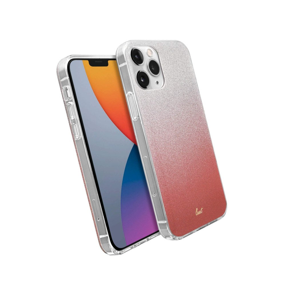 Laut - Ombre Sparkle Case Compatible With Iphone 12 / Iphone 12 Pro | Glitter Gradient Effect | 4ft./1.2m Impact Protection | Crystal Clear Frame • Peach - 4895206918237