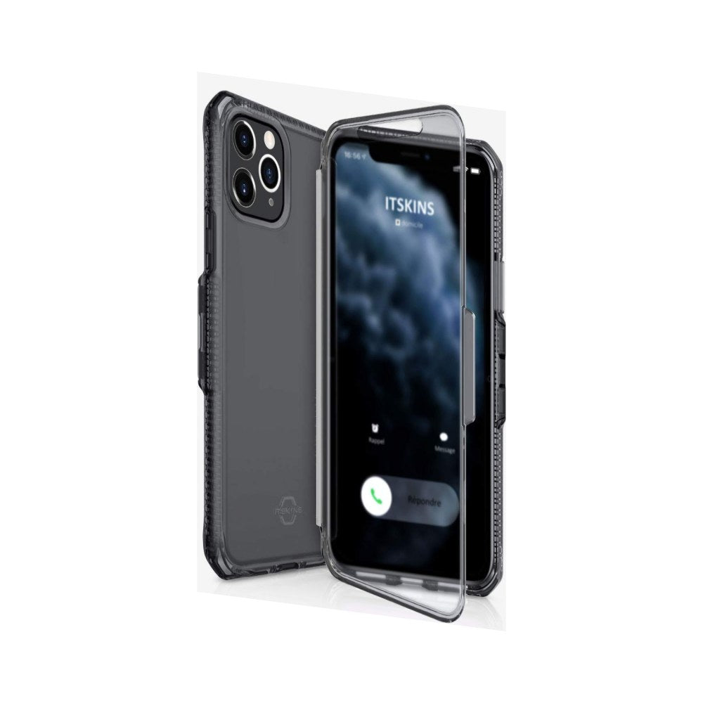 Itskins Spectrum Vision Clear Protective Phone Case Compatible With Iphone 11 Pro, Slim Hybrid Case, Anti-Yellowing, And Heavy Duty Shockproof Cover, Military Phone Case | Smoke - 4894465898892