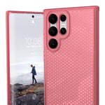 Urban Armor Gear [U] By Uag Designed For Samsung Galaxy S22 Ultra Case Clear Red Clay Lucent Slim Fit Lightweight Stylish Transparent Impact Resistant Protective Phone Cover, [6.8 Inch Screen] - 810070368937