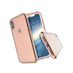 Prodigee [Safetee Pink Rose For Iphone X (2017) - Iphone Xs (2018) Case Clear Transparent Silver Shock Proof Cover - 818804018493
