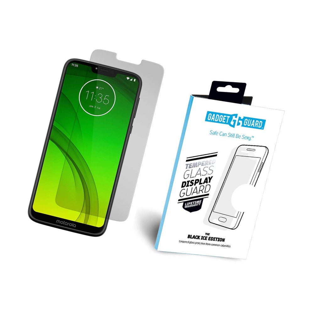 Gadget Guard Black Ice Glass Tempered Glass Screen Protector For The Motorola Moto G7 Power (Clear) - 812401031992