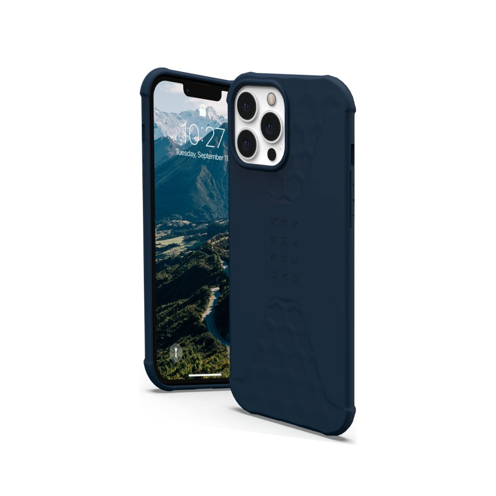 Urban Armor Gear Uag Designed For Iphone 13 Pro Max Case Blue Mallard Ultra-Thin Shock-Absorbent Sleek Smooth Soft Touch Silicone Standard Issue Protective Cover, [6.7 Inch Screen] - 810070364038