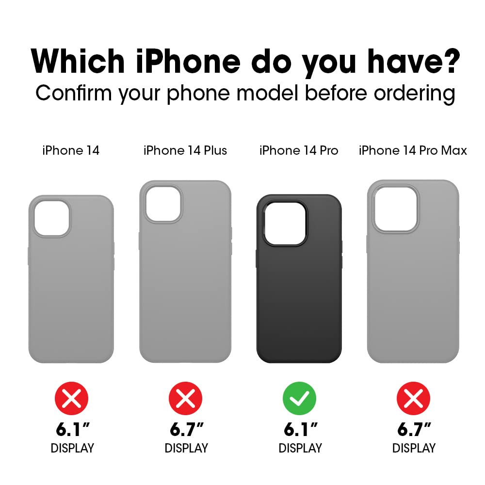 Otterbox Iphone 14 Pro (Only) Symmetry Series+ Case - Stardust (Clear/Glitter), Ultra-Sleek, Snaps To Magsafe, Raised Edges Protect Camera & Screen - 840262388610
