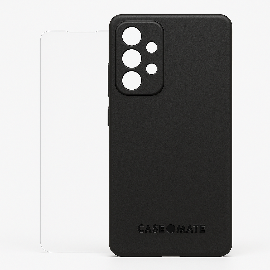 Case Mate Tough Case And Glass Screen Protector Samsung Galaxy A53 5G Black