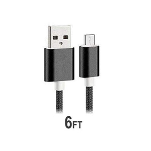 Justjamz (10 Pack) Nylon Braided Micro Usb Cable Data Sync And Charging Cable For Samsung Galaxy Tablet Kindle Fire Android Smartphones, Mixed Colors (6 Feet / 2 Meters) - 680138559245