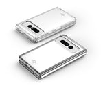Itskins | Hybrid R Clear Protective Phone Case Compatible With Google Pixel Fold, Slim Hybrid Case, Shockproof Cover, Anti-Yellowing, And Military Grade Phone Case | Black And Transparent - 888842899736