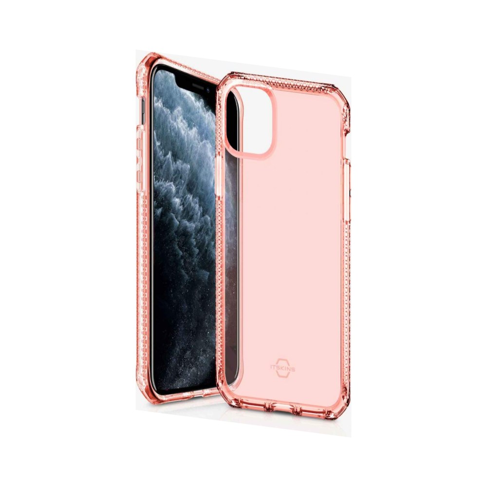 Itskins Spectrum Clear Protective Phone Case Compatible With Apple Iphone 11 Pro Max, Slim Hybrid Case, Anti-Yellowing, And Heavy Duty Shockproof Cover, Military Phone Case | Coral - 4894465164348