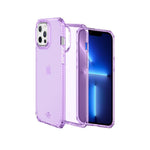 Itskins Spectrum // Clear Protective Phone Case Compatible With Iphone 13 Pro Max, Slim Hybrid Case, Anti-Yellowing, And Heavy Duty Shockproof Cover, Military Phone Case - Light Purple - 888842642790