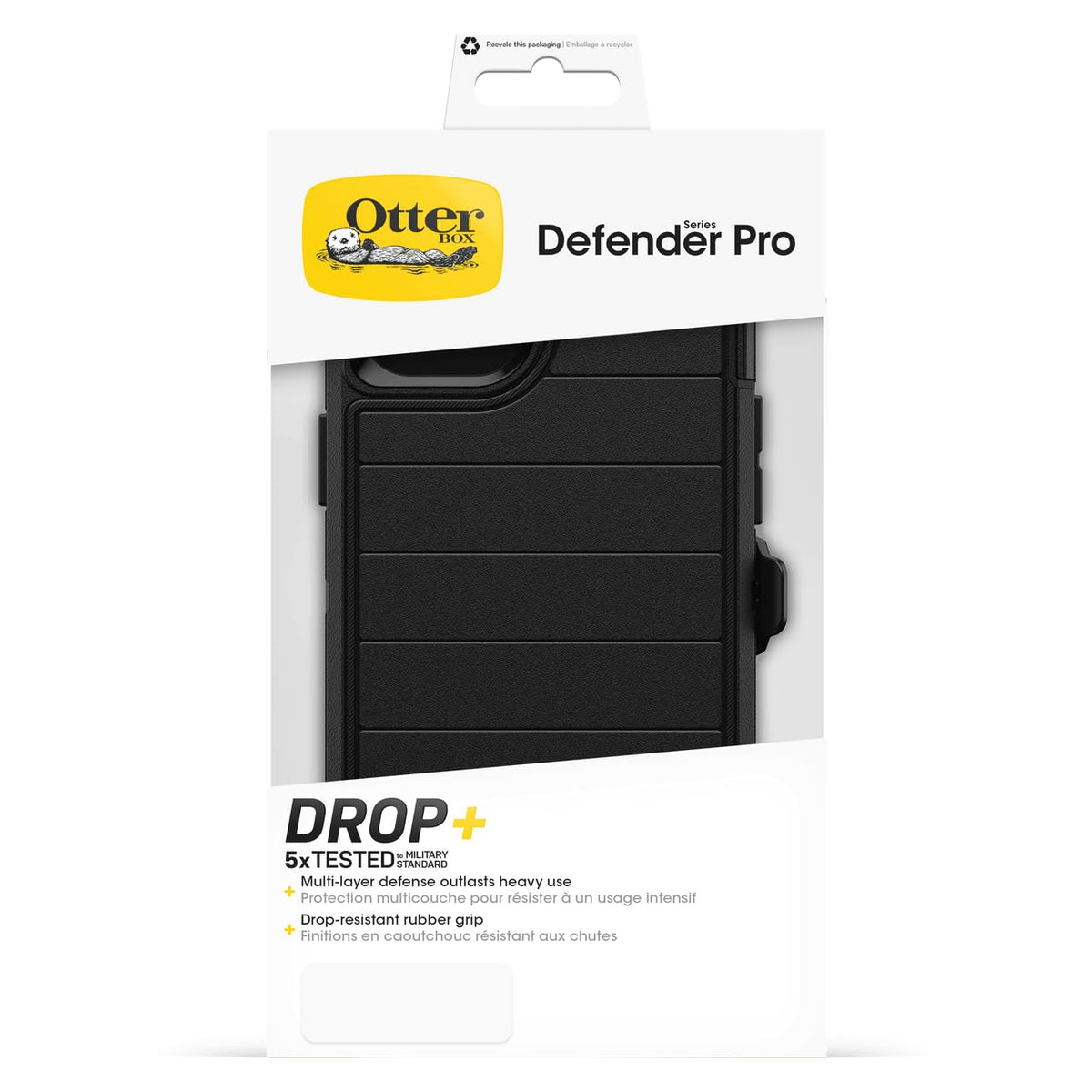 Otterbox Iphone 15 Plus And Iphone 14 Plus Defender Series Pro Case - Black, Screenless, Rugged & Durable, With Port Protection, Includes Holster Clip Kickstand - 840304730841