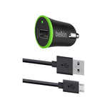 Belkin Mixit Car Charger + Micro Usb Cable, 4 Feet (Black) - 745883662289