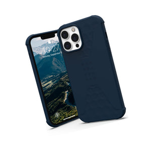 Urban Armor Gear Uag Designed For Iphone 13 Pro Max Case Blue Mallard Ultra-Thin Shock-Absorbent Sleek Smooth Soft Touch Silicone Standard Issue Protective Cover, [6.7 Inch Screen] - 810070364038
