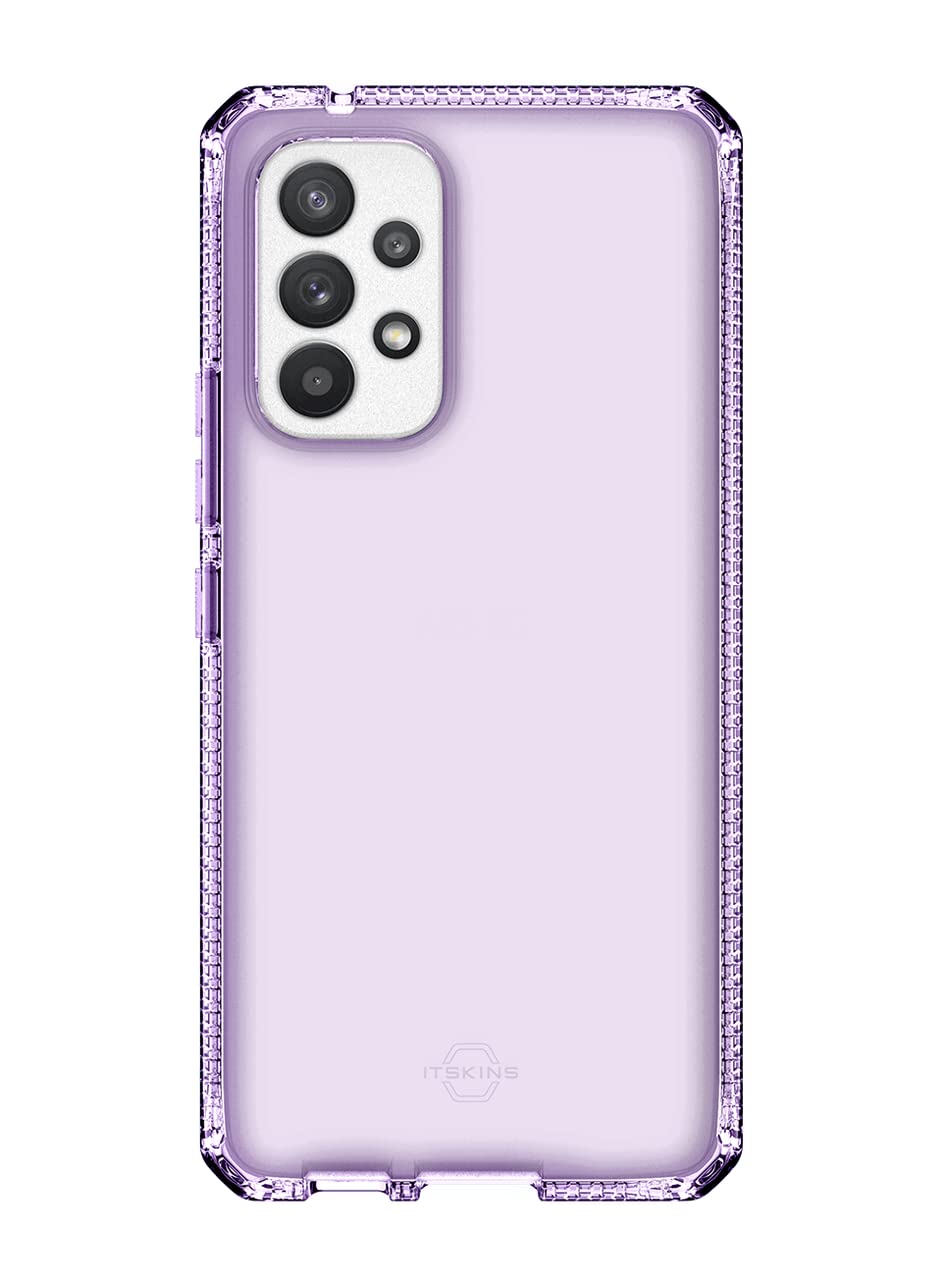 Itskins Spectrum // Clear Protective Phone Case Compatible With Samsung Galaxy A53 5g (Usa Ver), Slim Hybrid Case, Anti-Yellowing, And Heavy Duty Shockproof Cover, Military Phone Case - Light Purple - 888842790545