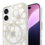 CaseMate iPhone 16 Case MagSafe Compatible Sparkly Floral