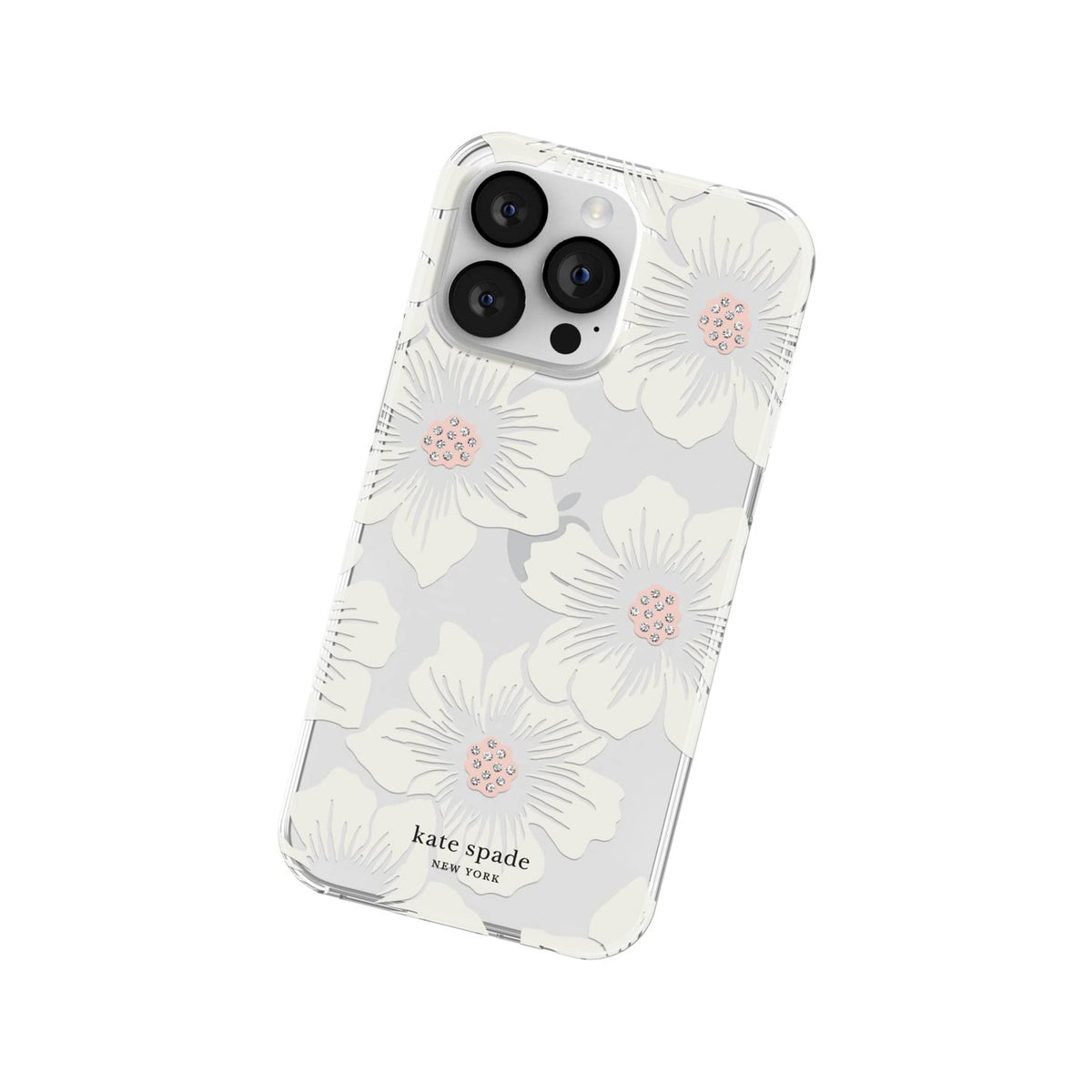 Kate Spade New York Protective Hardshell Case Compatible With Apple Iphone 14 Pro Max - Hollyhock Floral Clear [Ksiph-225-Hhccs] - 650450081885