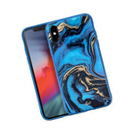 Laut - Mineral Glass For Iphone Xs/Iphone X | 9h Super Tough Tempered Glass | Anti-Scratch | Compatible With Wireless Chargers (Mineral Blue) - 4895206906142