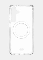 Itskins Hybrid R // Clear Magnetic Protective Phone Case For Galaxy S25+, Compatible With Magsafe, Anti-Yellowing Cell Phone Cover, Military Grade Protective Bumper - Transparent - 888842605887