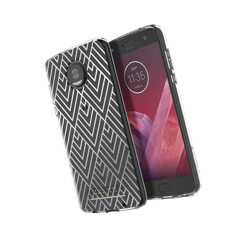 Incipio Design Series Classic Case For Motorola Moto Z2 Play Smartphone - Silver Prism - 191058020567