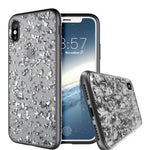 Apple Iphone X (2017) Iphone Xs (2018) Case - Smoke Black | Treasure Series | Transparent Sparkling Glitter Flakes | 2 Meters Military Grade Drop Tested | Scratch Resistant | Shockproof - 5.8 Inch - 818804018714