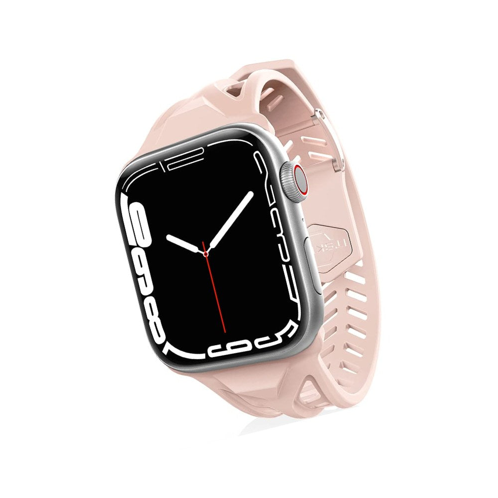 Itskins Spectrum // Strap For Apple Watch Series Se 6/5/4 (40mm), Soft Silicone Wristband Replacement Strap, Sport Band Compatible With Apple Watch Bands - Light Pink - 888842968739