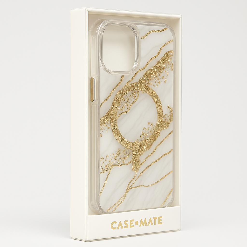 Case Mate iPhone 16 Plus MagSafe Marble Case With 12 Foot Drop Karat Granite