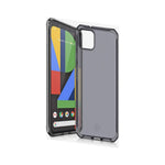 Itskins Spectrum Clear Protective Phone Case Compatible With Pixel 4, Slim Hybrid Case, Anti-Yellowing, And Heavy Duty Shockproof Cover, Military Phone Case - Smoke - 4894465694463