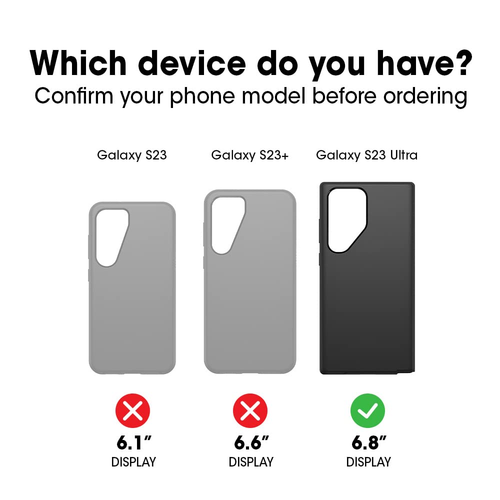 Otterbox Galaxy S23 Ultra Symmetry Series Case - Stardust (Clear/Glitter), Ultra-Sleek, Wireless Charging Compatible, Raised Edges Protect Camera & Screen - 840304714292