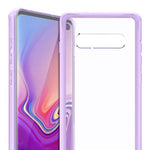Itskins Hybrid Frost Protective Phone Case Compatible With Samsung Galaxy S10 Plus, Slim Hybrid Case, Anti-Yellowing, Heavy Duty Shockproof Cover, Military Phone Case | Light Purple & Transparent - 4894465887698