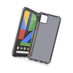 Itskins Spectrum Clear Protective Phone Case Compatible With Pixel 4, Slim Hybrid Case, Anti-Yellowing, And Heavy Duty Shockproof Cover, Military Phone Case - Smoke - 4894465694463