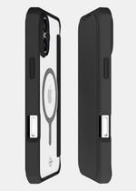 Itskins Hybrid R // Folio Protective Phone Case For Iphone 16, Hybrid Case With Card Holder, Anti-Slip, Heavy Duty Shockproof Cover, Military Phone Case - Black - 888842605689