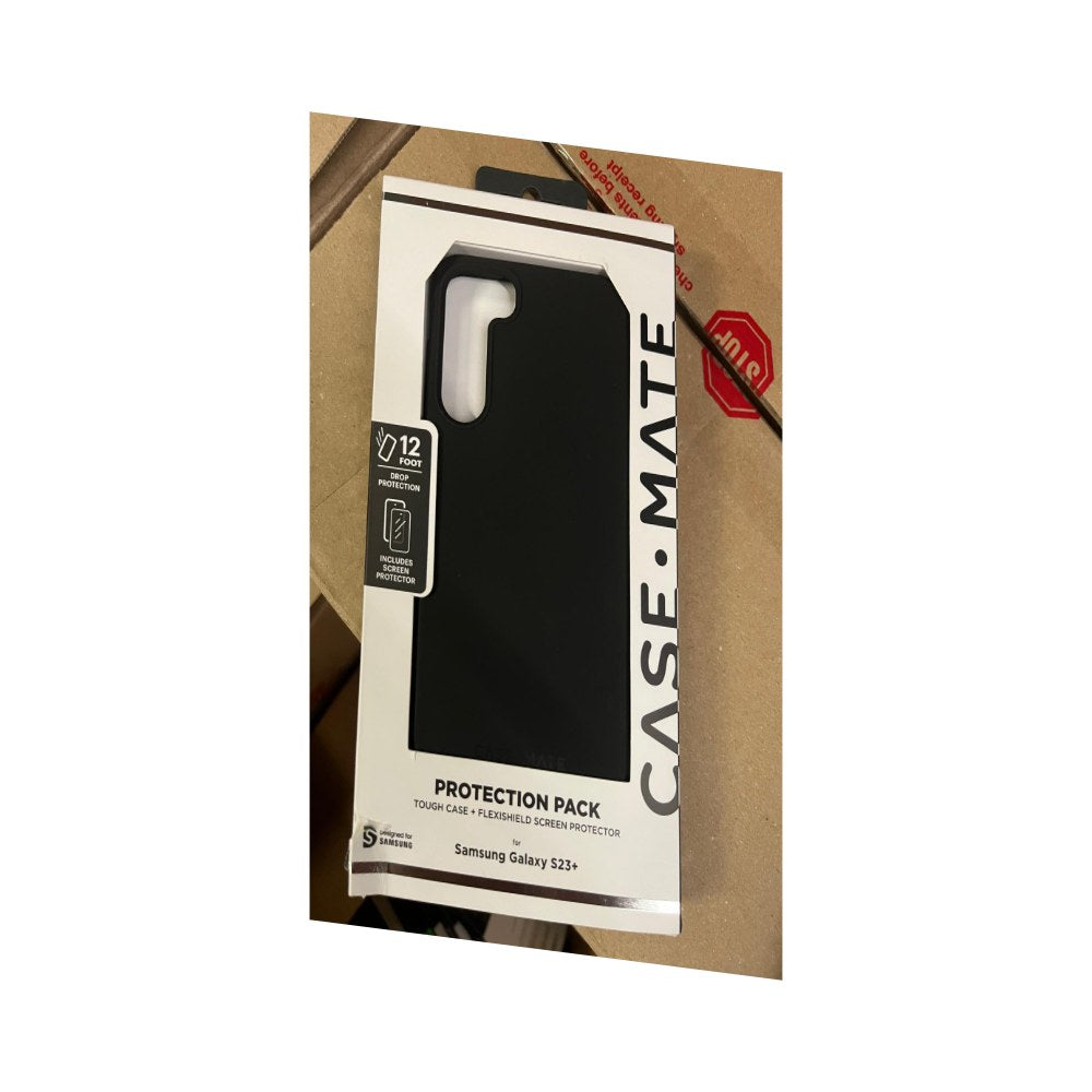 Case-Mate Samsung Galaxy S23 Plus Case With Tempered Glass And 10ft Drop Black