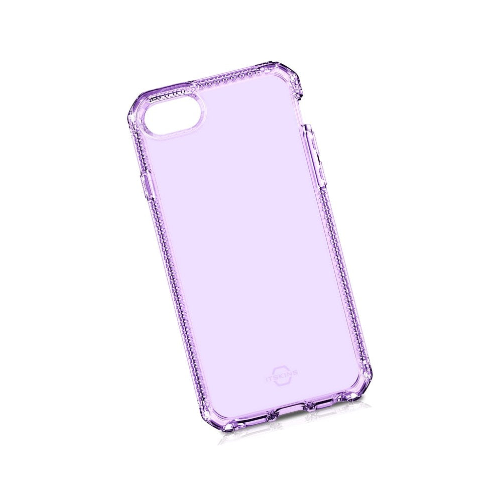 Itskins Spectrum Clear Protective Phone Case Compatible With Iphone Se / 8/7, Slim Hybrid Case, Anti-Yellowing, And Heavy Duty Shockproof Cover, Military Phone Case | Light Purple - 888842587503
