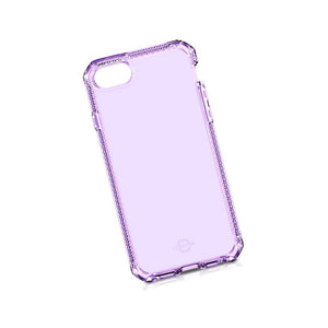 Itskins Spectrum Clear Protective Phone Case Compatible With Iphone Se / 8/7, Slim Hybrid Case, Anti-Yellowing, And Heavy Duty Shockproof Cover, Military Phone Case | Light Purple - 888842587503