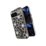 Case-Mate Google Pixel 9/9 Pro Case [6.3”,2024] [12ft Drop Protection] [Wireless Charging] Floral Gems Phone Case For Google Pixel 2024 Series - Sparkly Rhinestones Cover - Shockproof, Anti Scratch - 840171741513