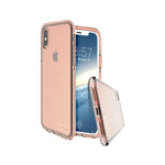 Prodigee [Safetee Pink Rose For Iphone X (2017) - Iphone Xs (2018) Case Clear Transparent Silver Shock Proof Cover - 818804018493