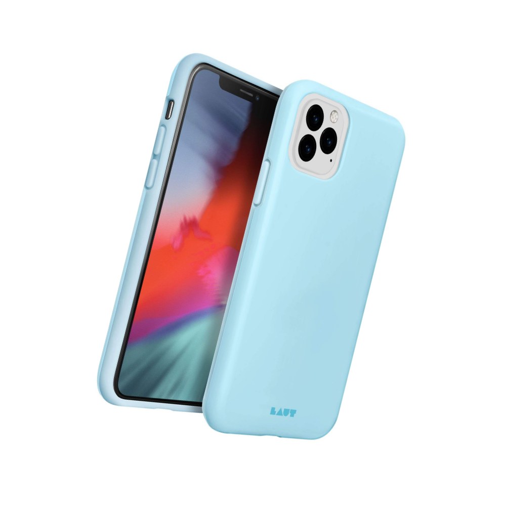 Laut | Huex Pastels For Iphone 11 Pro Max| Refreshing Pastel Colors | Air Frame Technology | 13ft./ 4m Impact Protection | Easy To Snap On & Off | Qi Wireless Charger Compatible • Baby Blue - 4895206911344