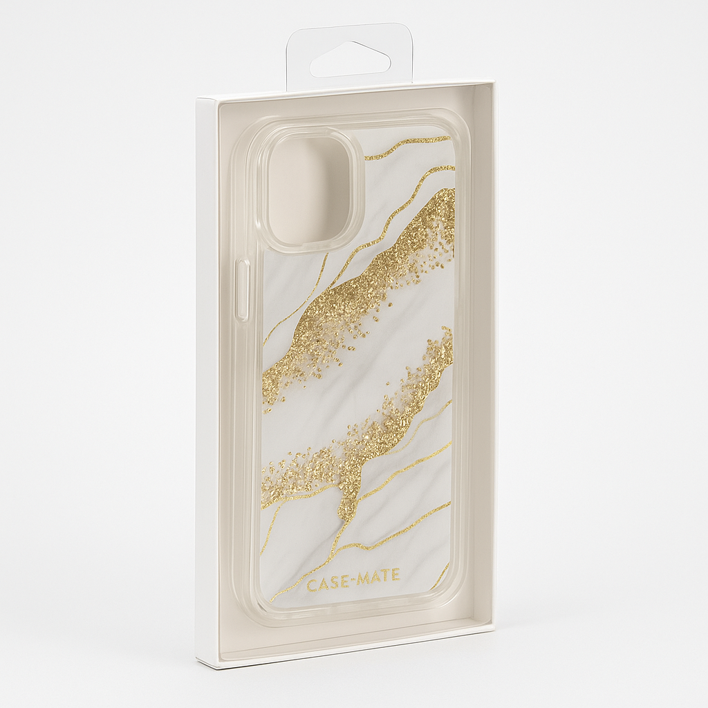 Case Mate iPhone 16 Plus MagSafe Marble Case With 12 Foot Drop Karat Granite